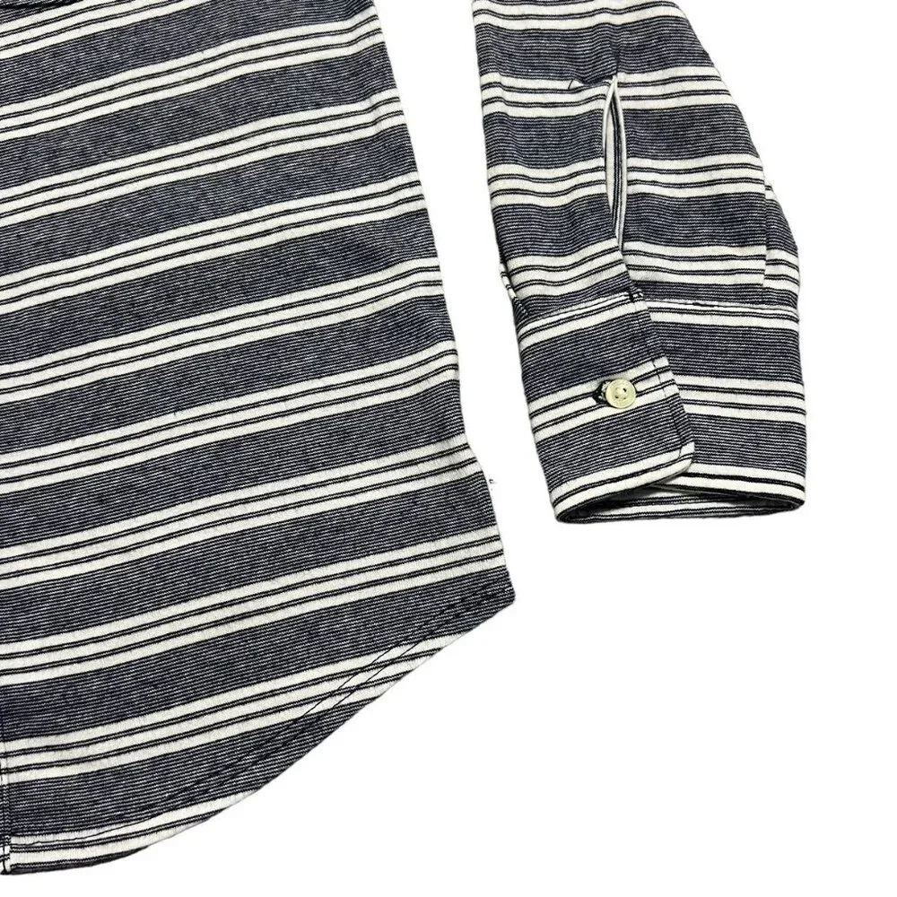 Gap Kids XS Striped Cotton Knit Button-Down Shirt